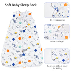 David's Kids sleep sack bottom space lets little one kick and move freely.