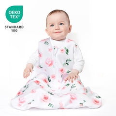 David's Kids sleep sack bottom space allows baby to kick freely for comfortable sleep.