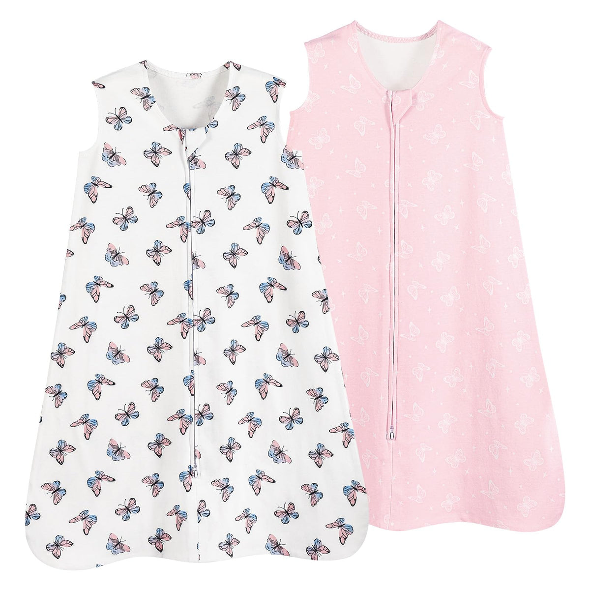 David's Kids sleep sack fabric close-up shows soft organic cotton texture for breathable comfort.