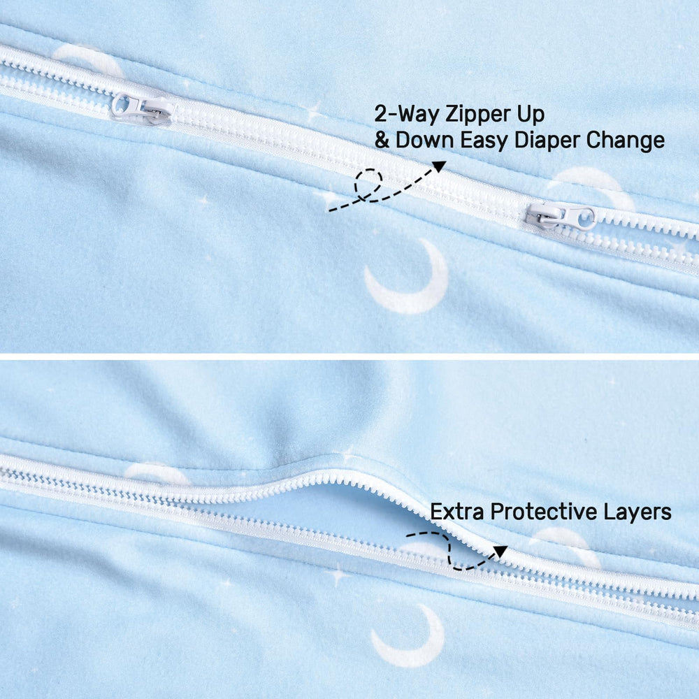 David's Kids floral pattern sleep sack showcases a soft, skin-friendly design.