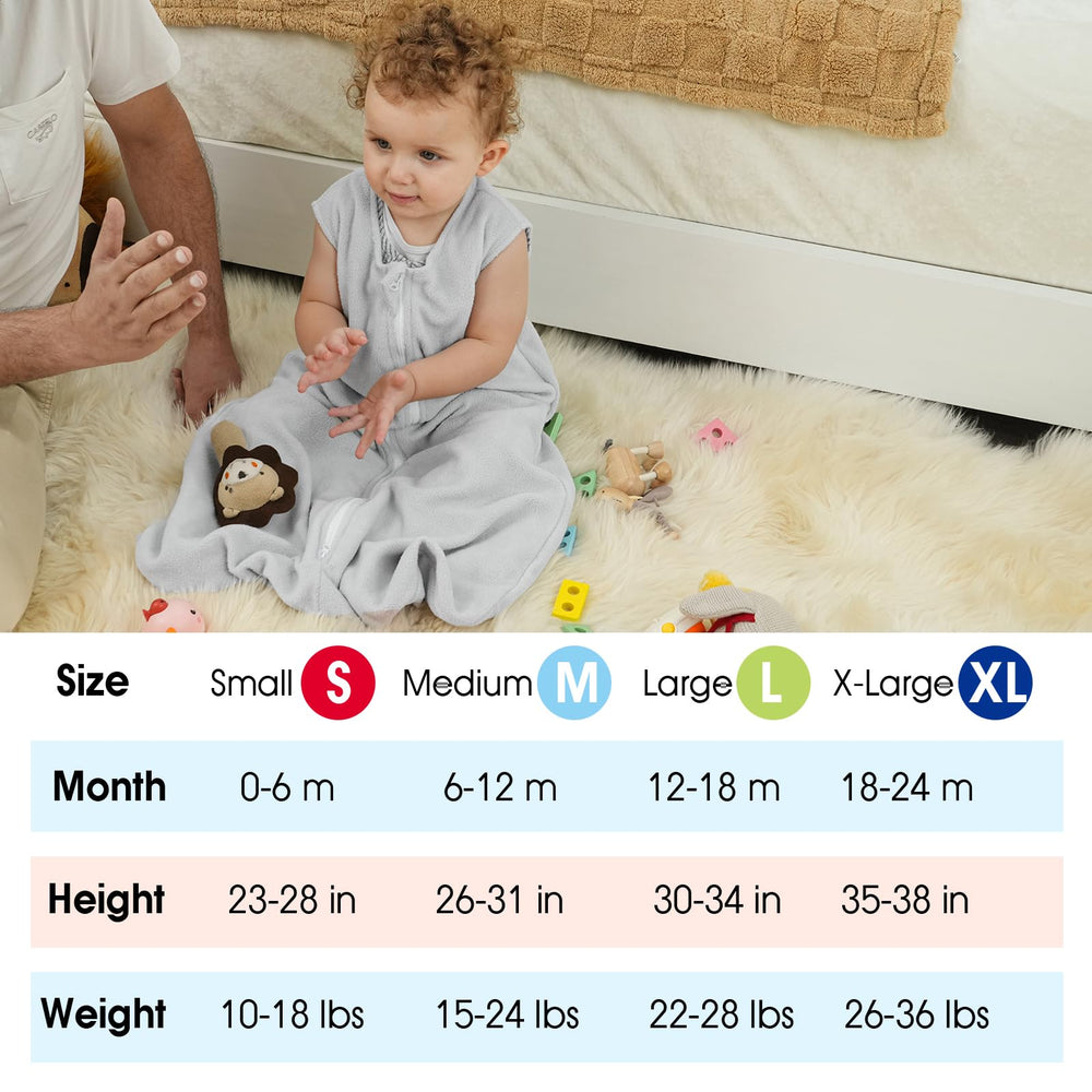 David's Kids sleep sack woodland pattern adds charming style.