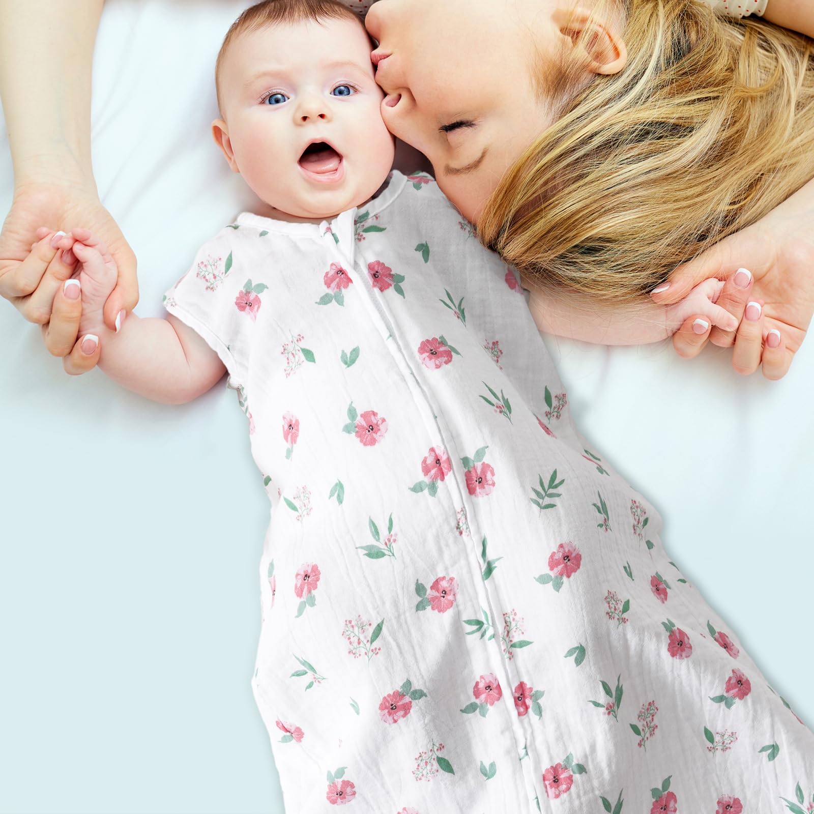 David's Kids floral sleep sack TOG 0.5 ideal for warm nights.