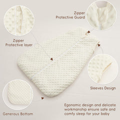 David's Kids sleep sack with two-way zipper enables easy night diaper changes.