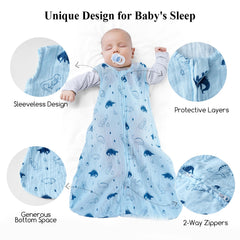 David's Kids sleep sack zipper detail—2-way zipper for easy diaper changes.