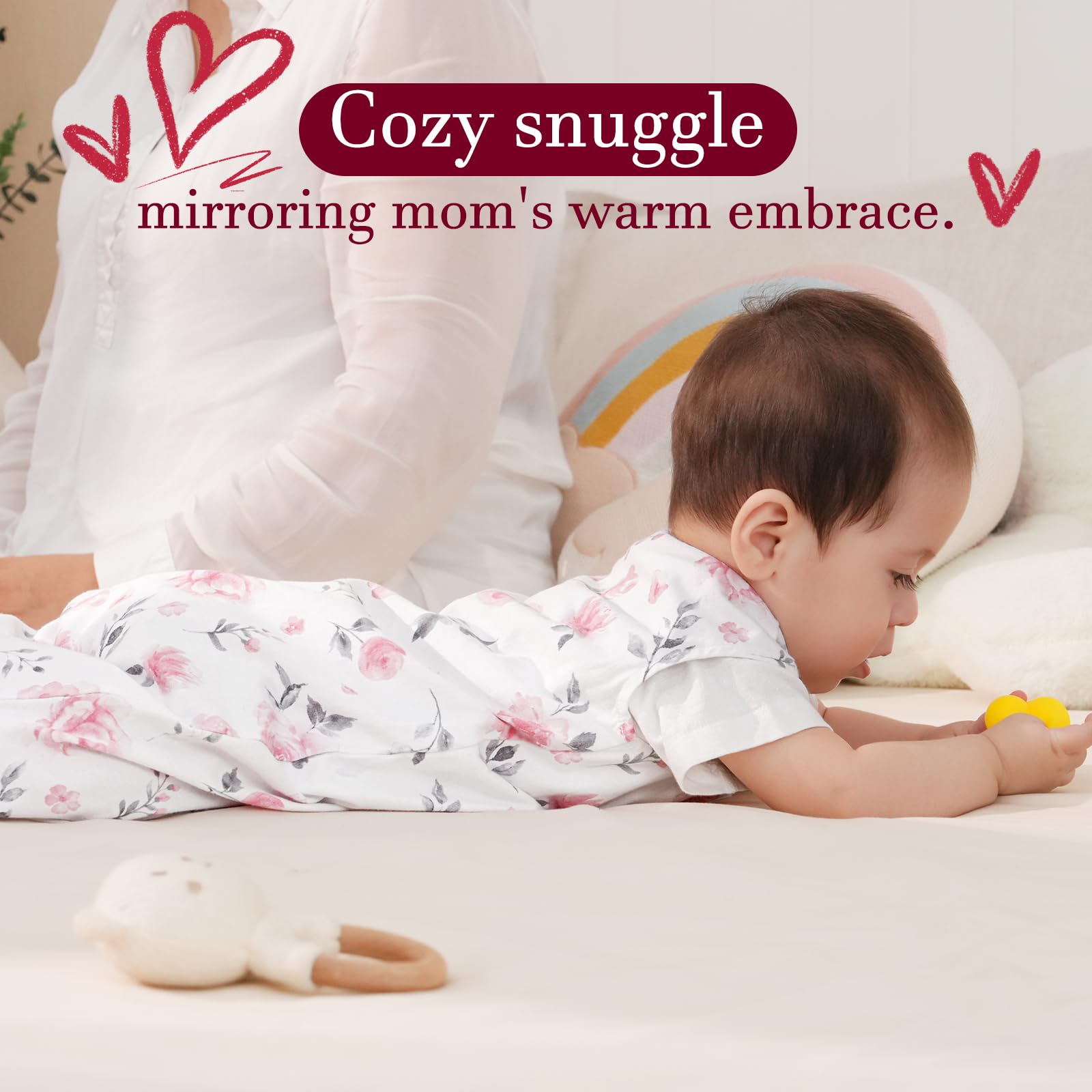 David's Kids sleeveless design frees arms for comfortable rolling.