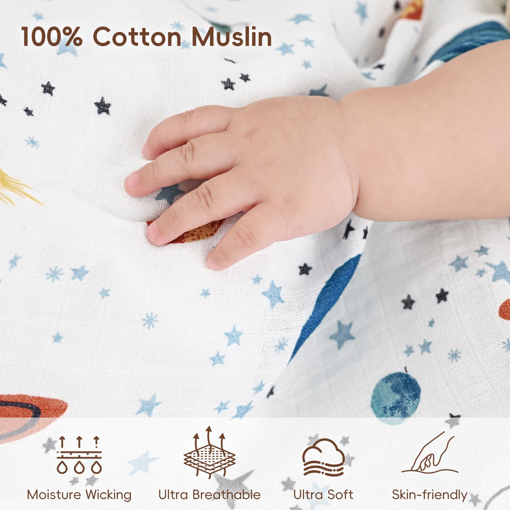 David's Kids Space Stars pattern closeup features engaging design