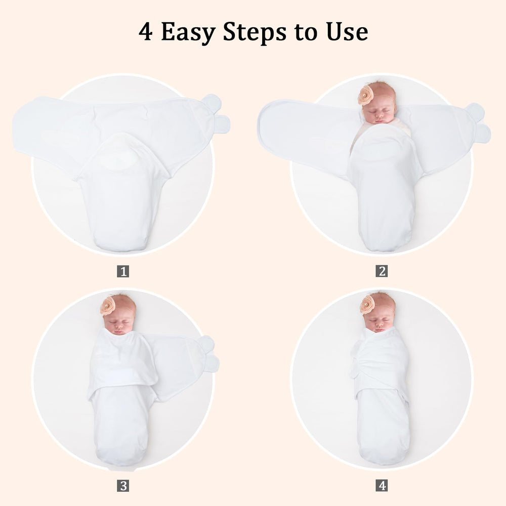 David's Kids swaddle wrap folded compact, easy nursery storage.