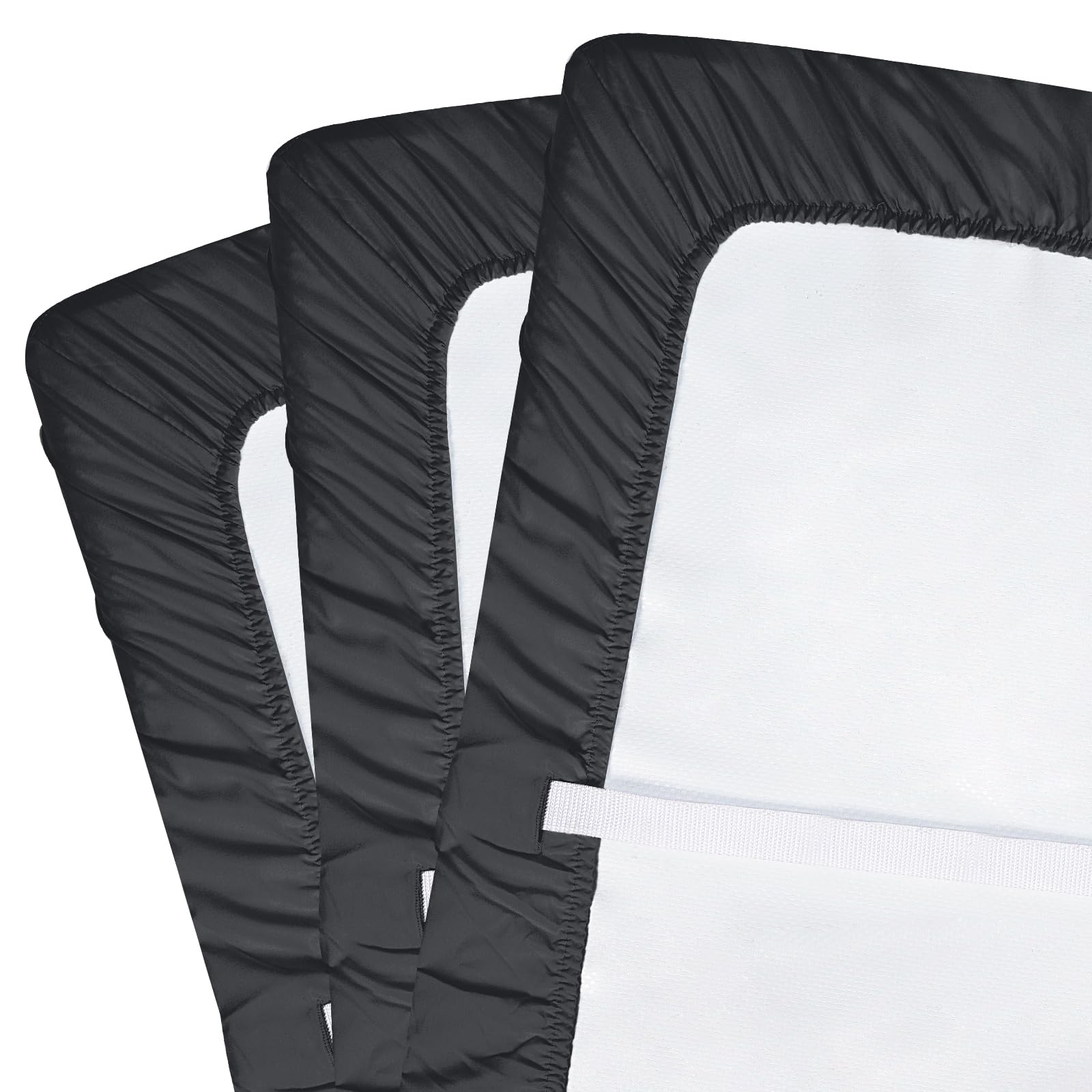 David's Kids black changing pad cover set adds coordinated nursery style.