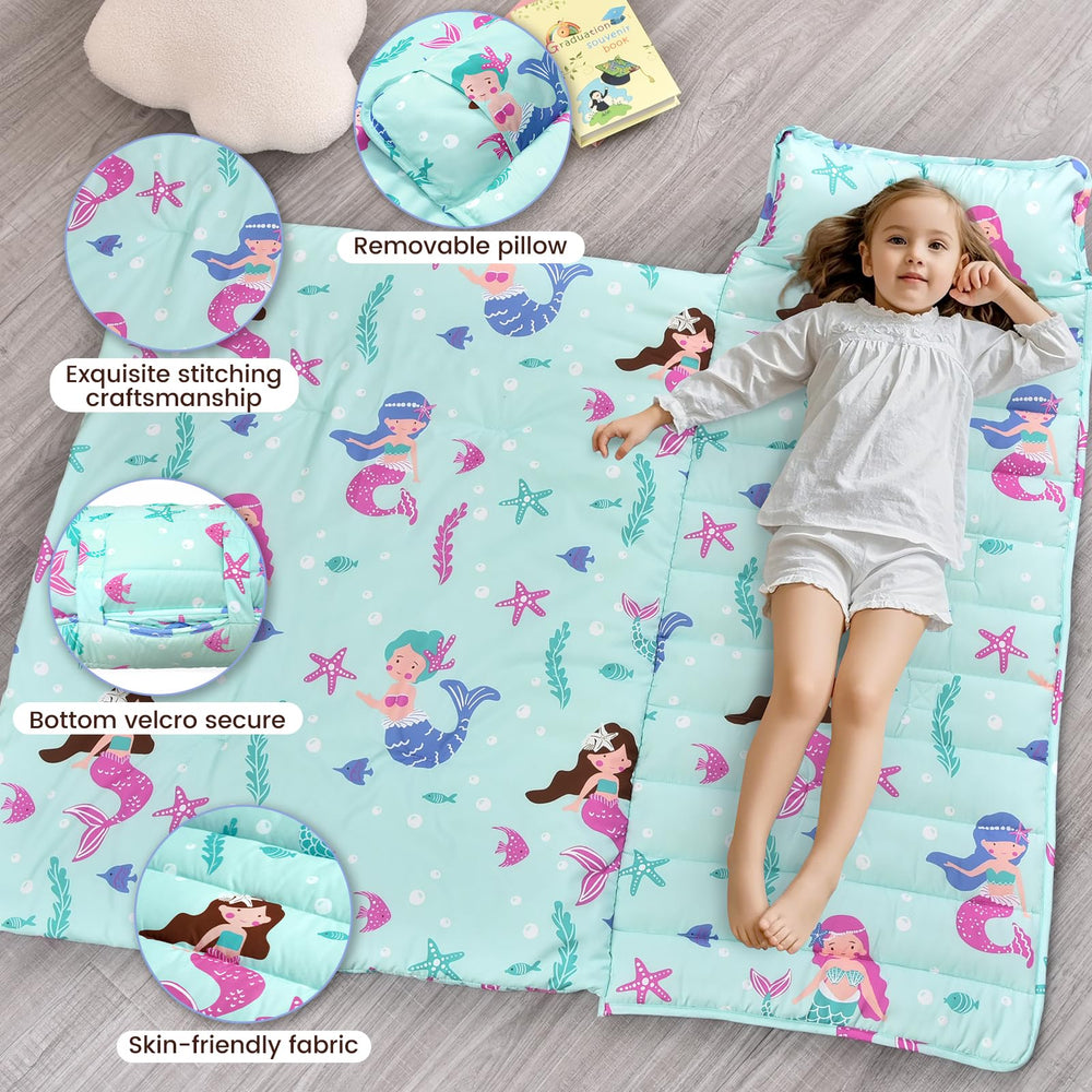 David's Kids dinosaurs pattern nap mat engages kids during rest and playtime