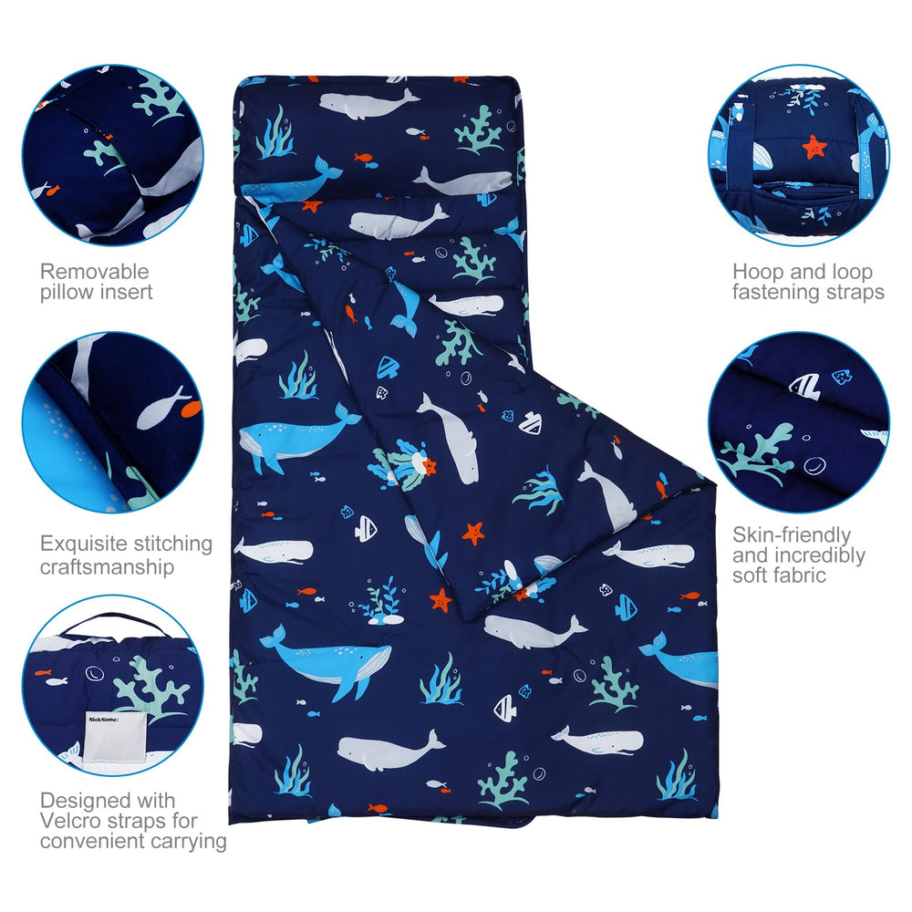 David's Kids Toddler Nap Mat fabric closeup reveals soft microfiber texture