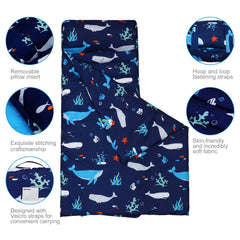 David's Kids Toddler Nap Mat fabric closeup reveals soft microfiber texture