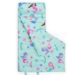 David's Kids mermaid pattern nap mat offers cozy preschool naps with soft microfiber fabric