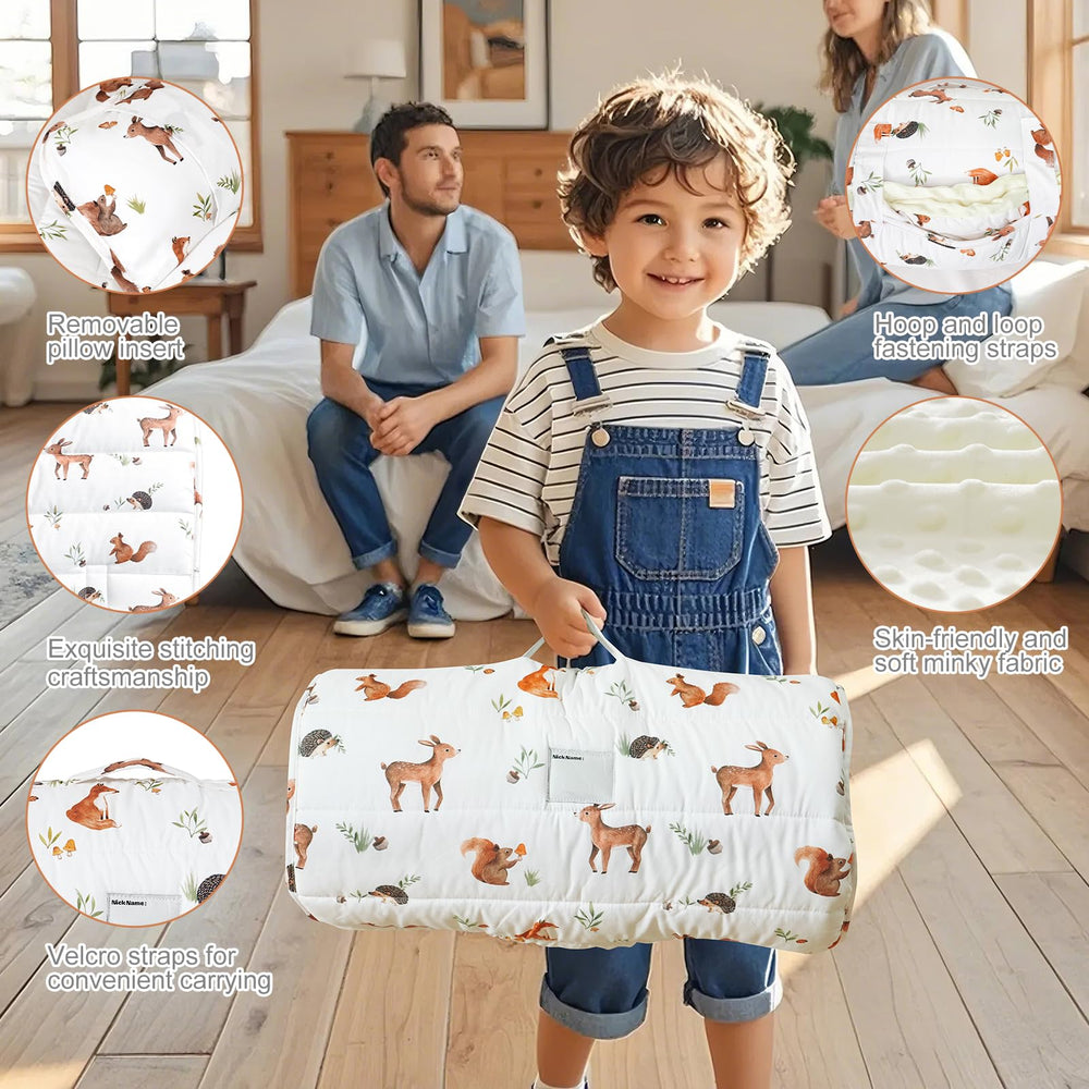 David's Kids nap mat featuring soft minky fleece lining for cozy rest
