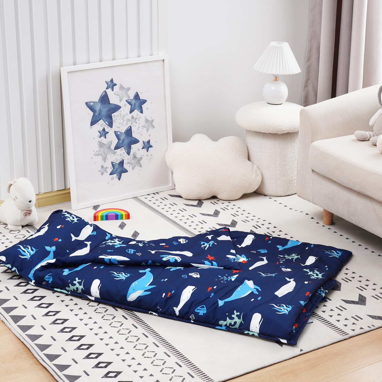 David's Kids Toddler Nap Mat pattern butterflies promotes cheerful rest routines