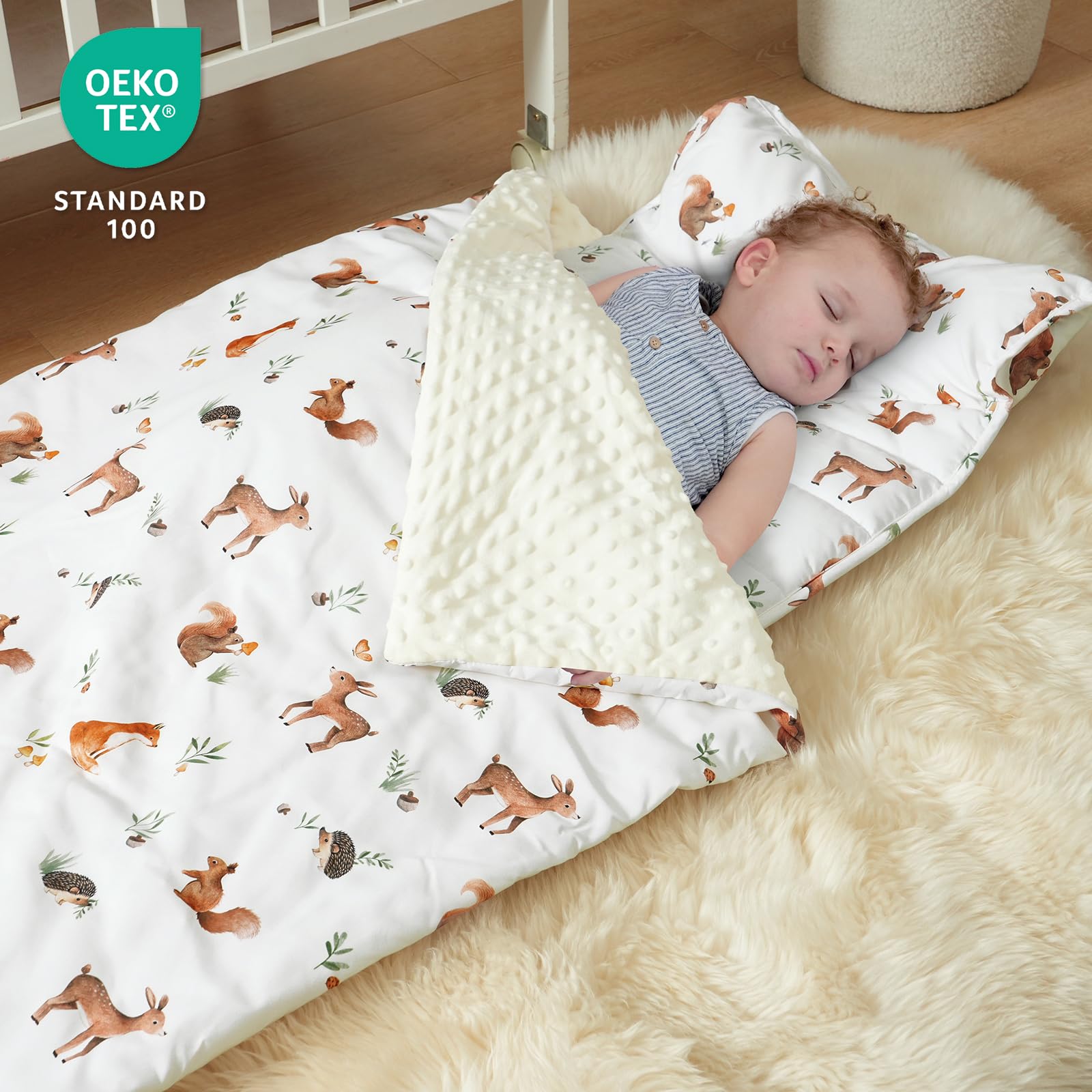 David's Kids nap mat with removable pillow for personalized naptime comfort