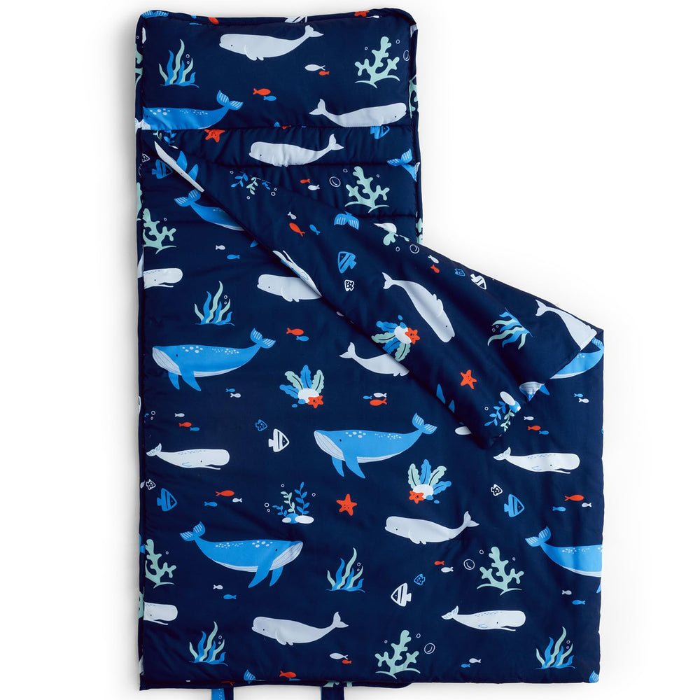 David's Kids Toddler Nap Mat rollup closed shows portable design for daycare and travel