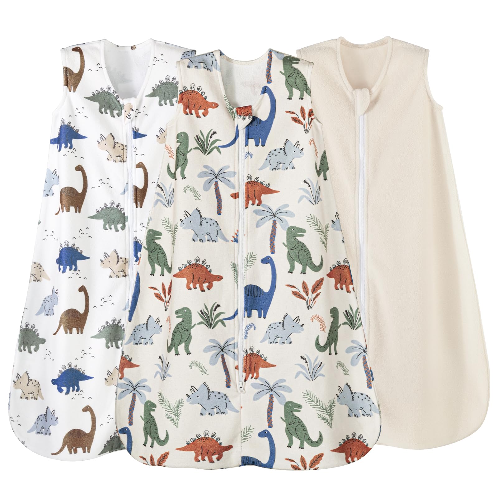 David's Kids warm micro fleece sleep sack with dinosaur pattern for cozy winter nights.