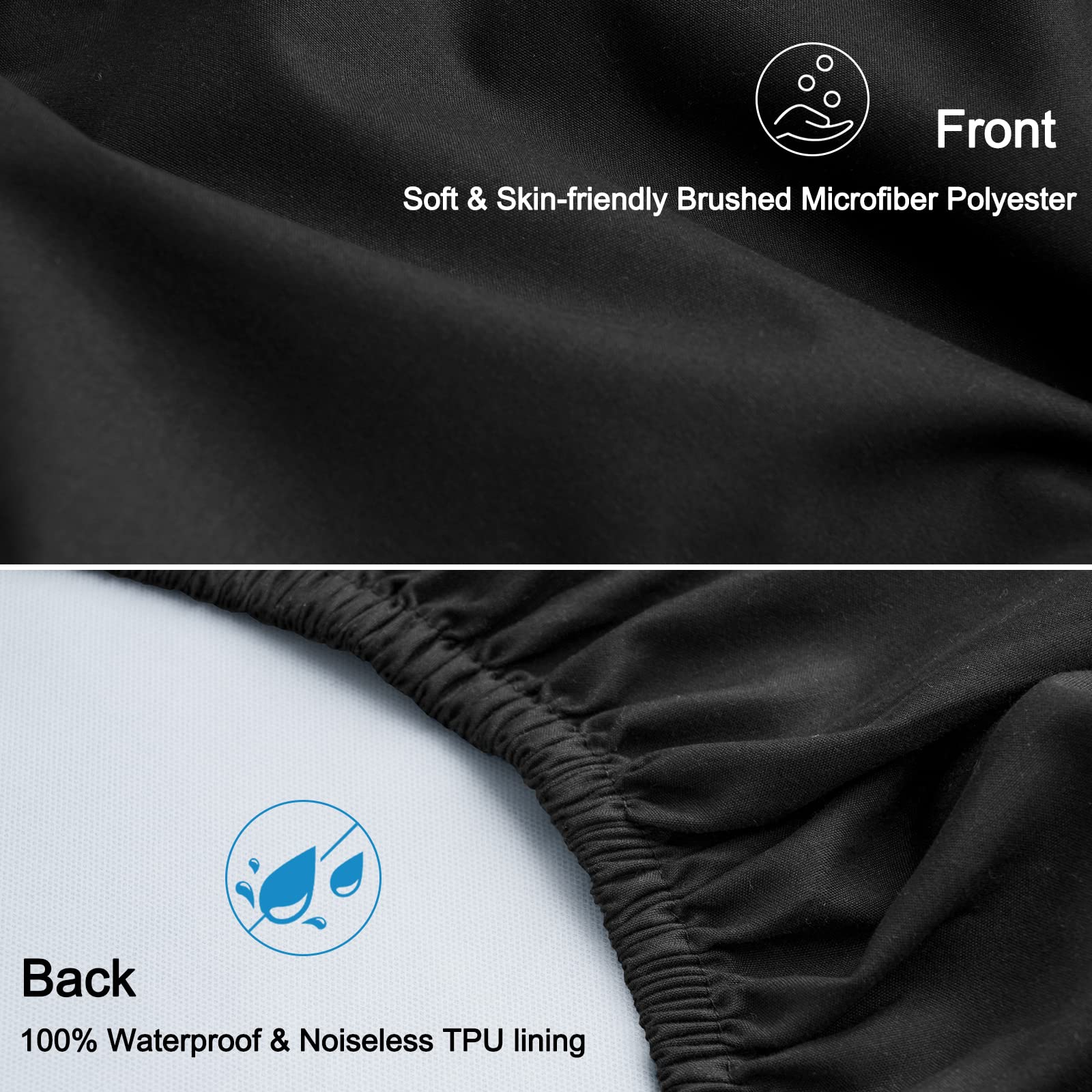 David's Kids waterproof crib sheets 360-strap closeup shows secure fit features