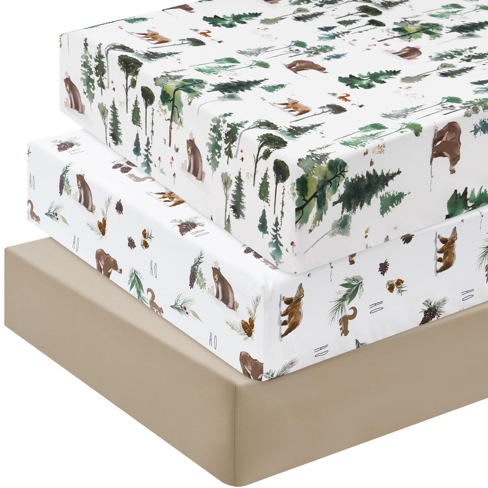 David's Kids woodland animals crib sheet for cozy sleep and playful nursery décor