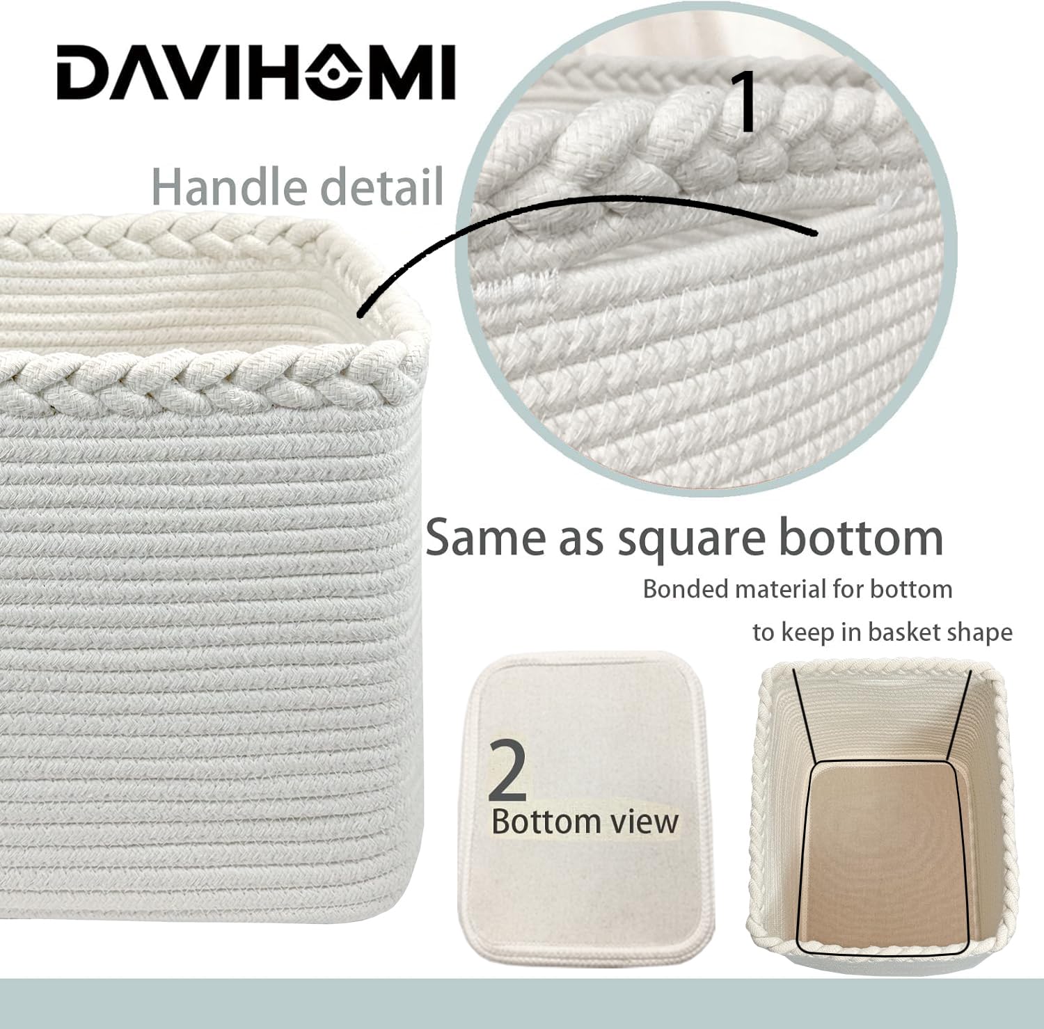DAVIHOMI gift-basket setup with handles illustrates easy gifting