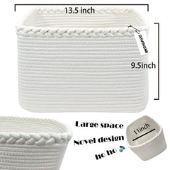 DAVIHOMI toy-storage basket closeup shows durable seams and reinforced handles