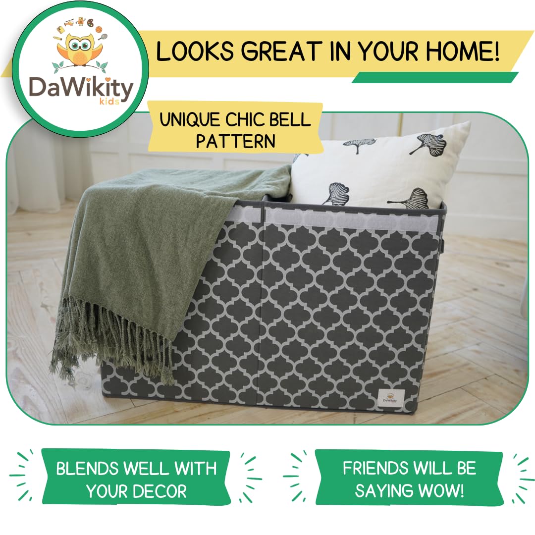 DaWikity Kids pink toy box pattern complements kids' rooms and play areas.