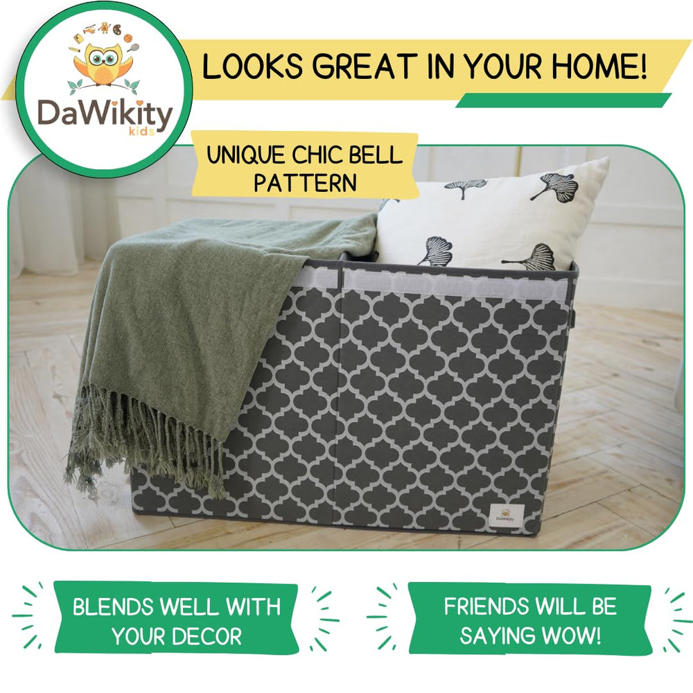 DaWikity Kids pink toy box pattern complements kids' rooms and play areas.