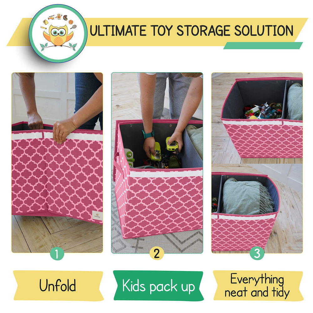 DaWikity Kids toy chest with durable construction for busy playtime.