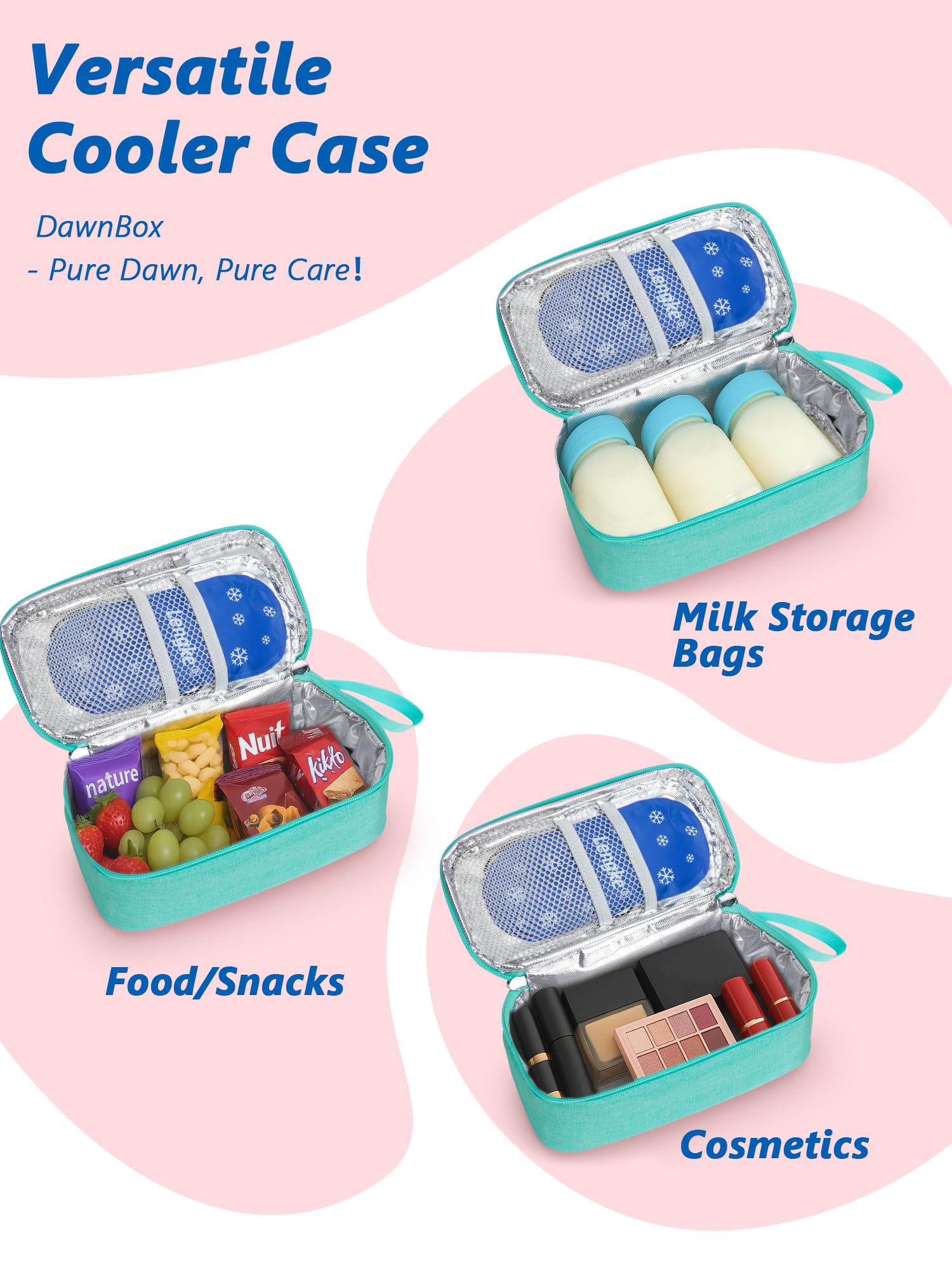 DAWNBOX portable size 8x3.9x3 inches fits stroller trips