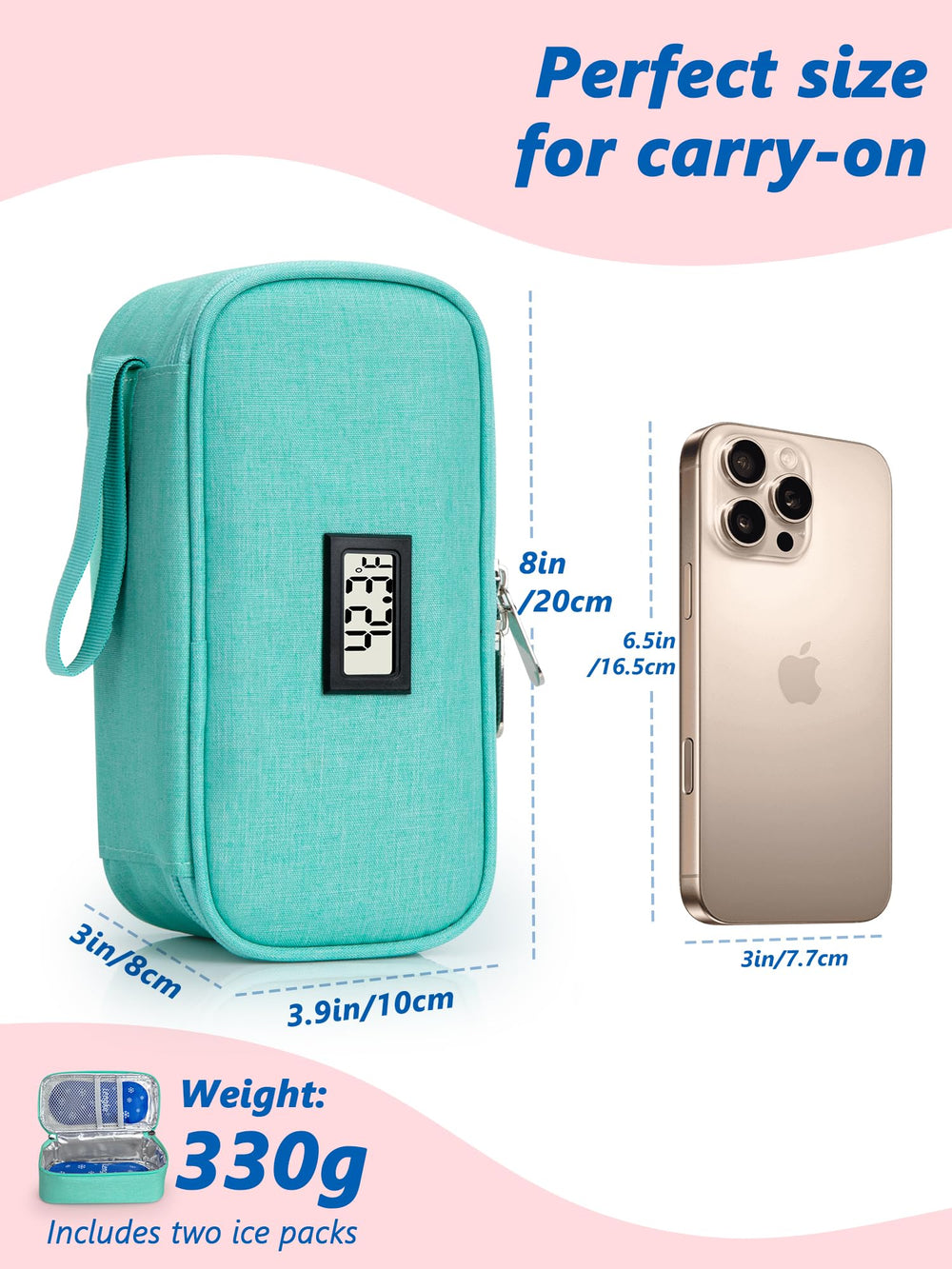 DAWNBOX hanging-ready design onto a stroller or backpack