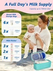 DAWNBOX triple-layer insulation keeps milk cool during outings