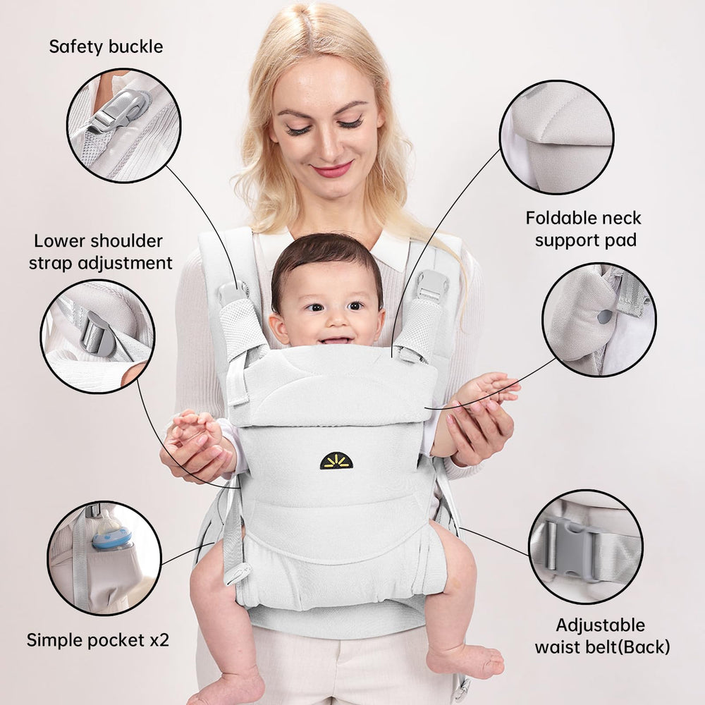Dawnbud infant facing-in carry supports closeness