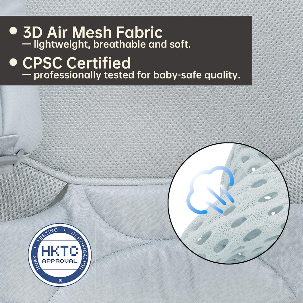 Dawnbud weightless baby carrier blue 3d-mesh ventilation highlights breathable comfort.