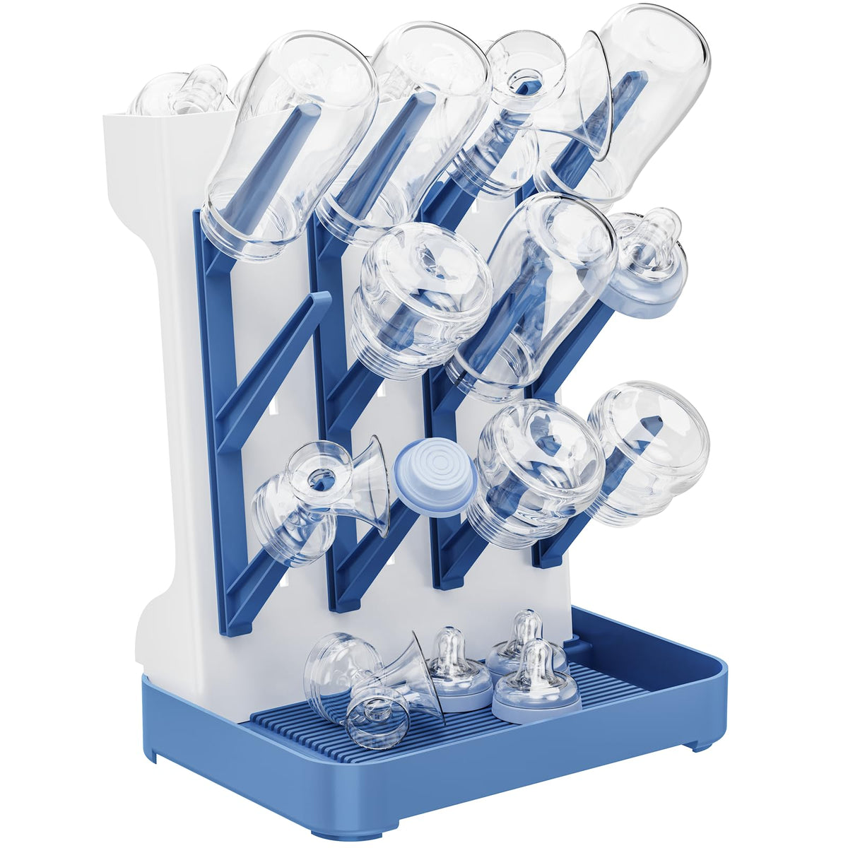 Dayacoco baby bottle drying rack vertical stand highlights space-saving design for organized drying.