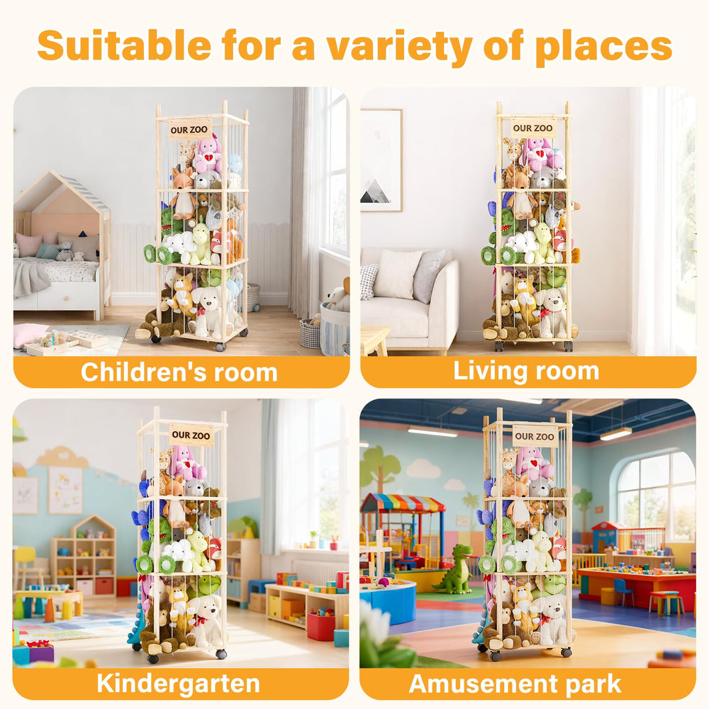 Dayacoco toy organizer features a 3D nameplate to personalize shelves