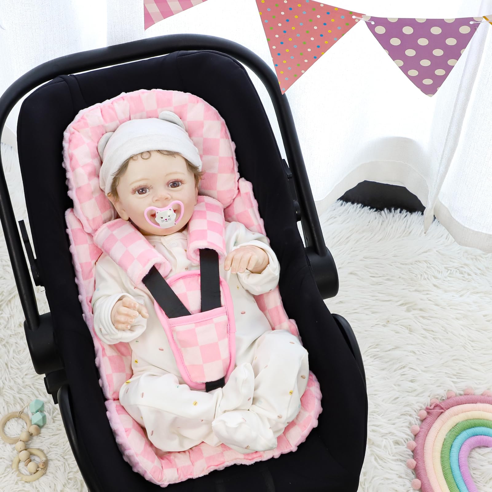 DAYEEBALL head, neck, and body support for newborns with plush softness.