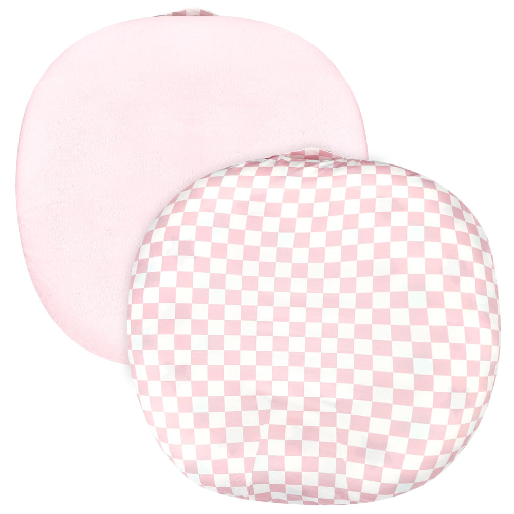 DAYEEBALL baby lounger cover front view highlights double sided softness for newborn comfort.