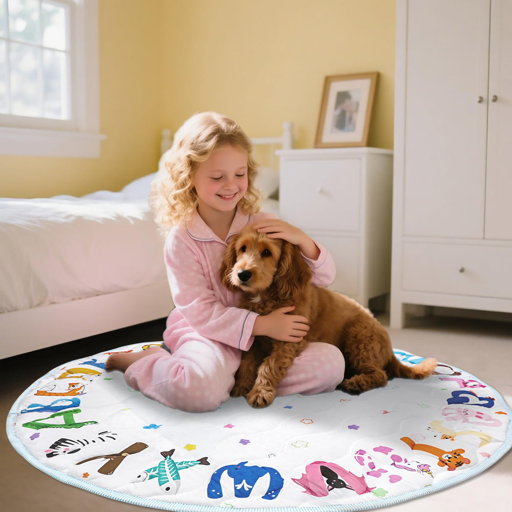 DAYEEBALL play mat is machine washable for easy cleanup after spills