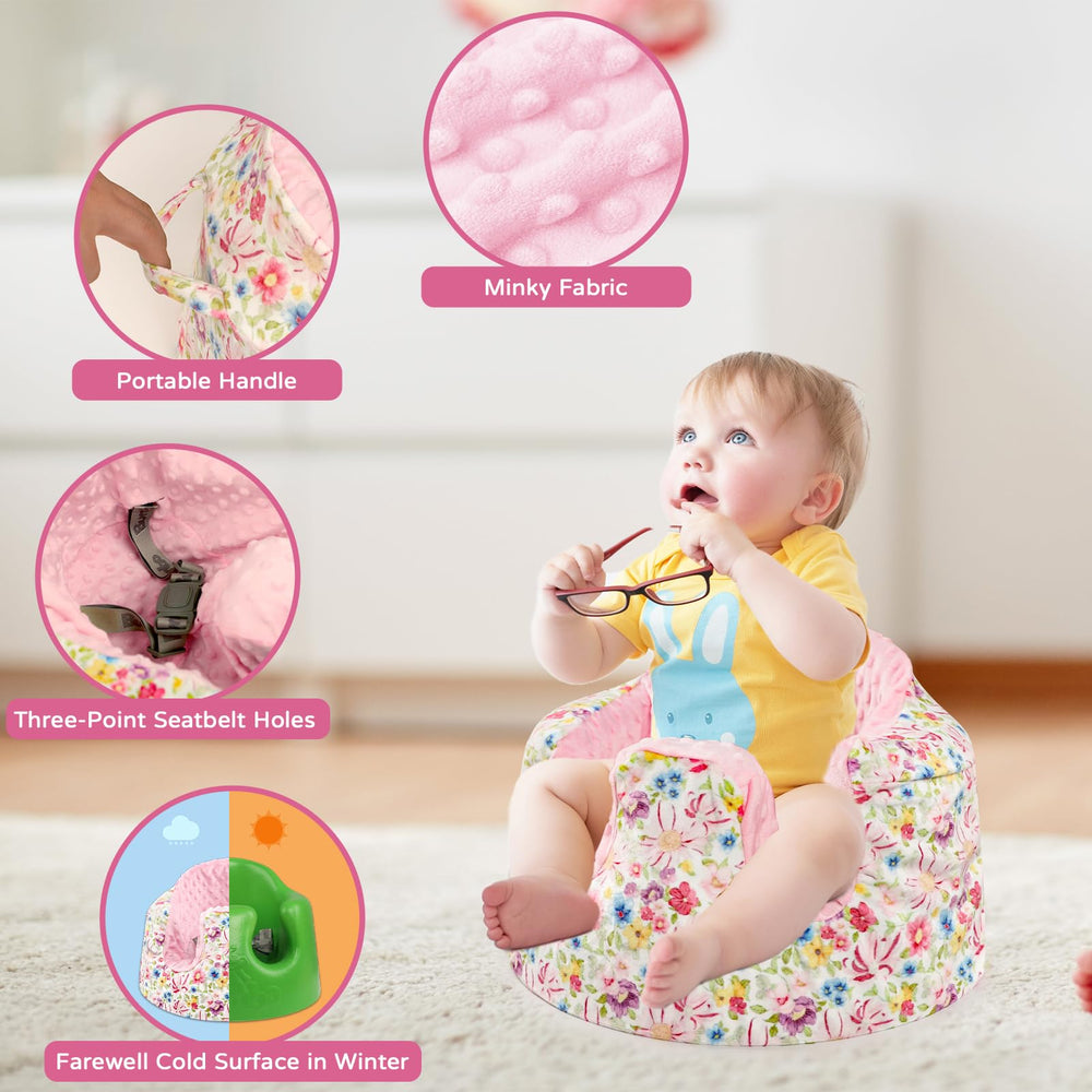 DAYEEBALL Bumbo cover three-hole design aligns with 3-point harness