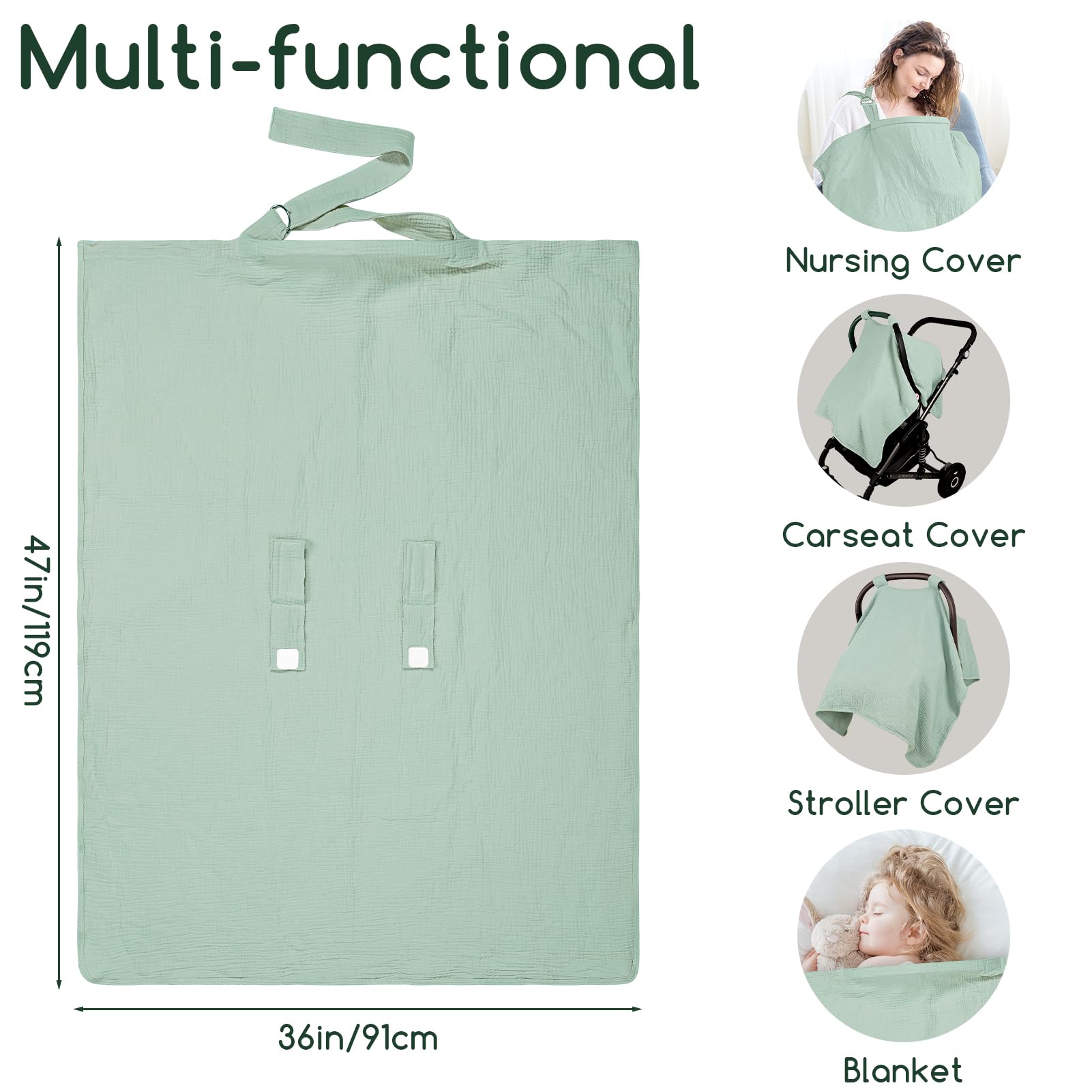 DAYEEBALL car seat cover secured by Velcro strap for stable fit