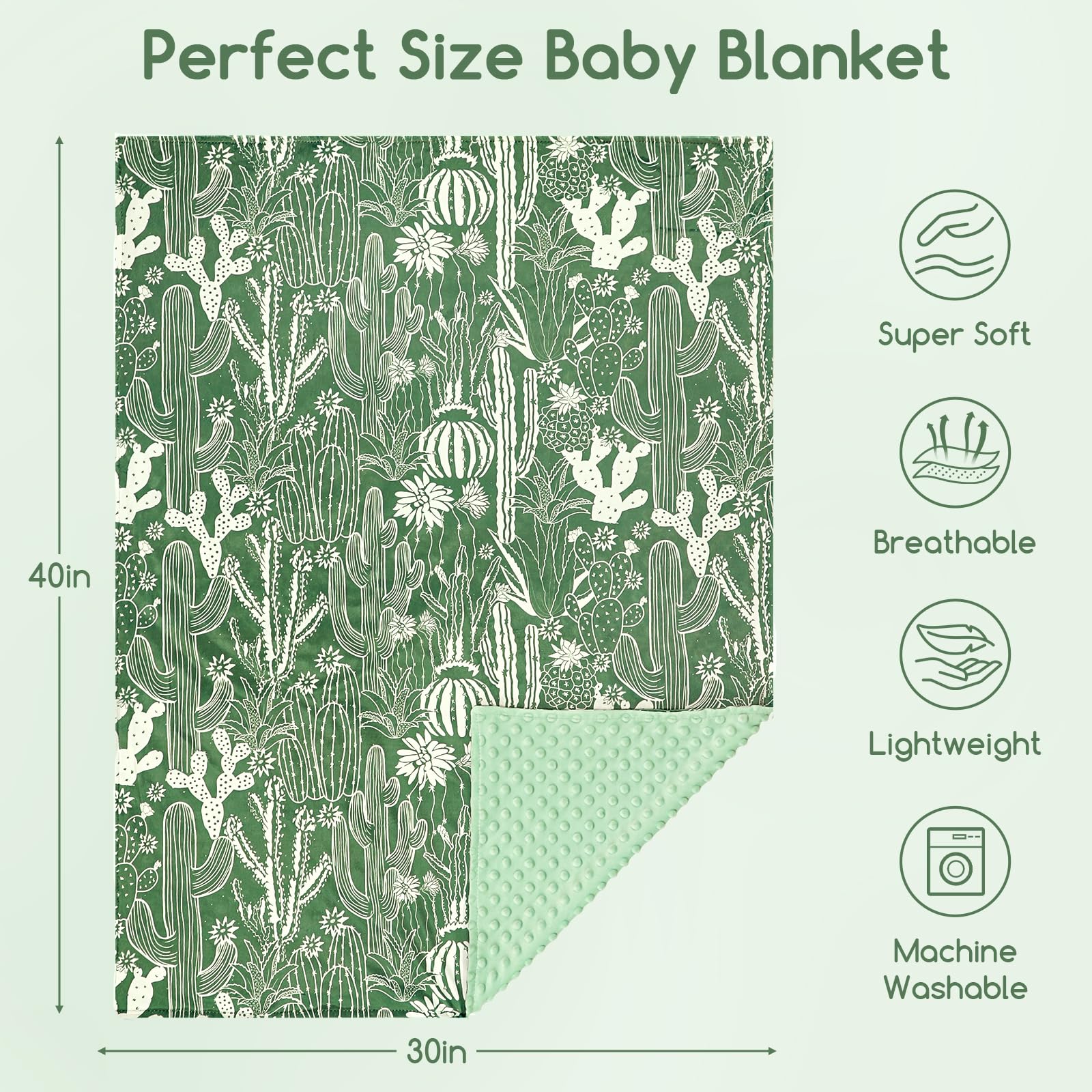 DAYEEBALL crib blanket 30x40 inches for crib, car seat, and naps