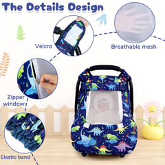 DAYEEBALL dinosaur car seat cover windproof design shields from breeze