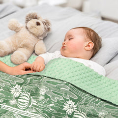 DAYEEBALL dotted backing back with warm plush texture for nap time