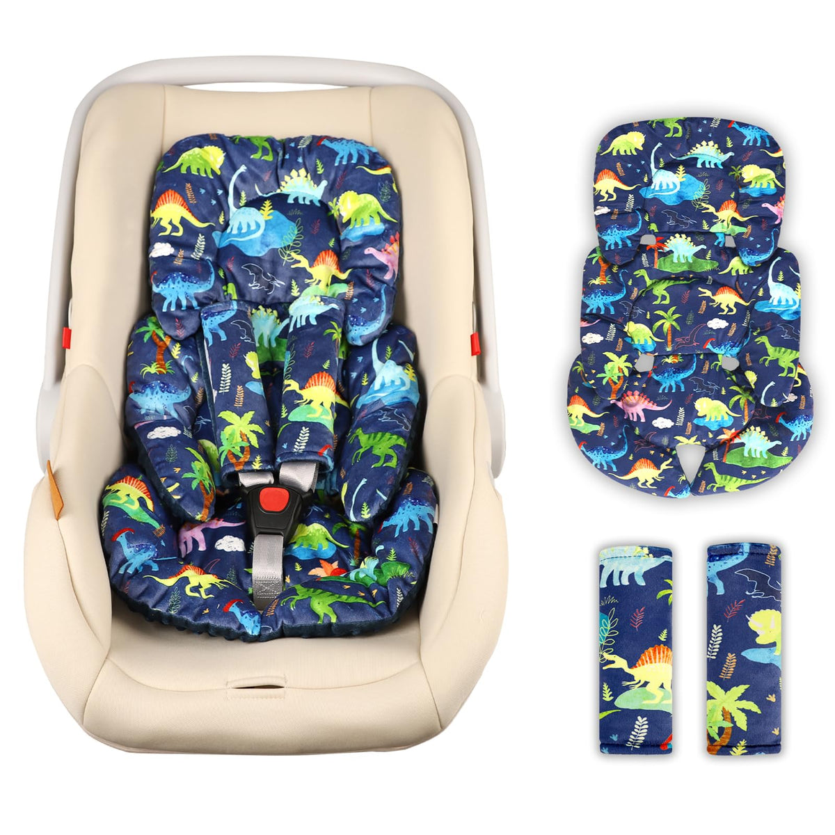 DAYEEBALL infant car seat insert cushion providing head-to-body support for newborns on car trips