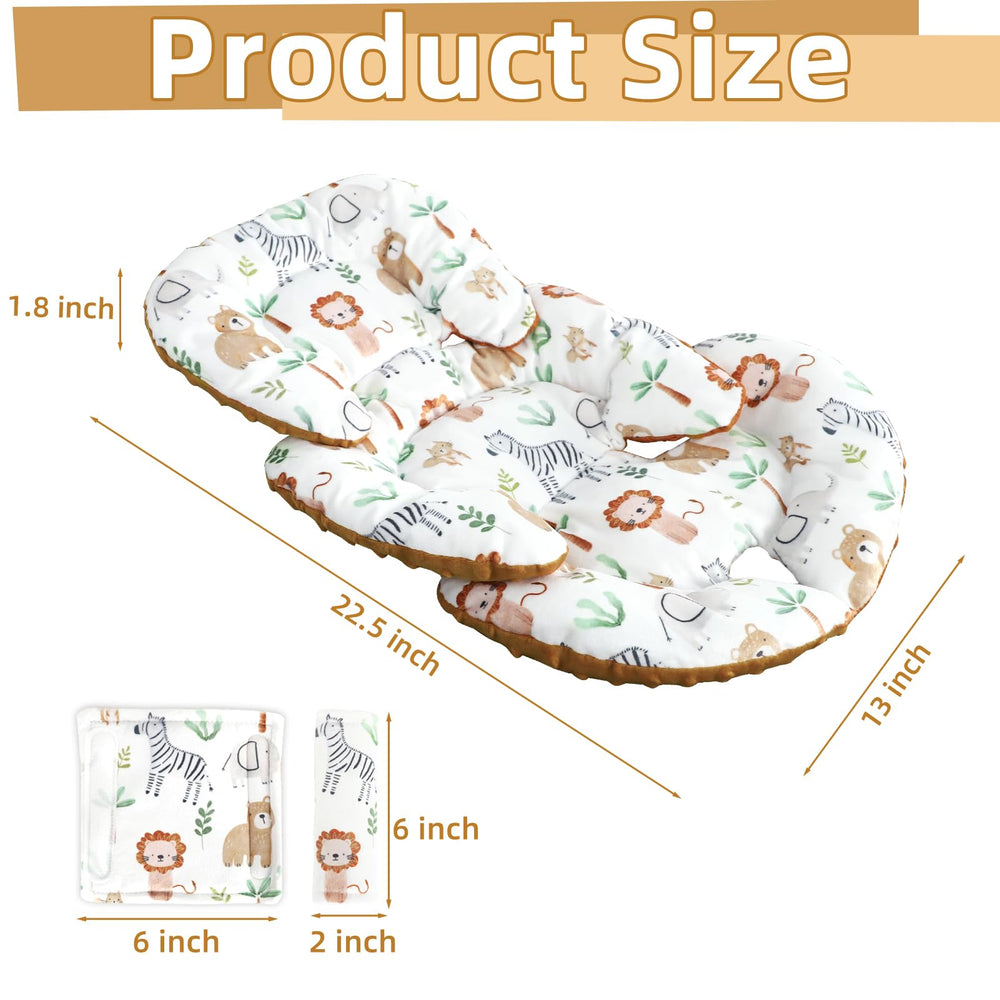 DAYEEBALL infant insert brown lion pattern supports easy harness use