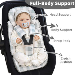 DAYEEBALL infant insert reversible fabric side view showcases versatile styling and long-lasting use.