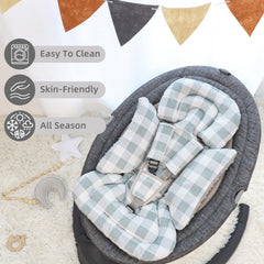 DAYEEBALL infant insert soft texture closeup highlights gentle fabric for sensitive infant skin.