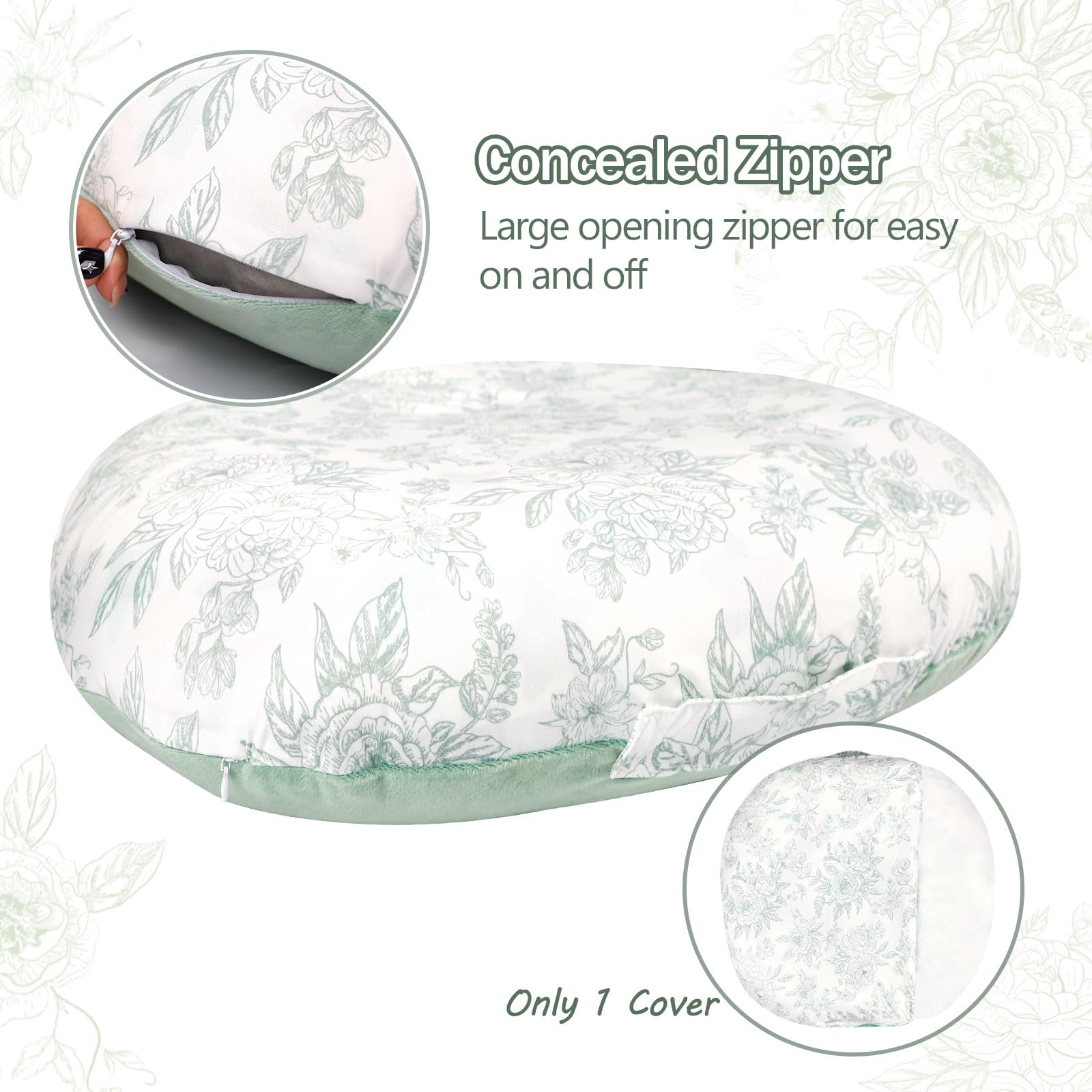 DAYEEBALL baby lounger cover being machine washed to show easy care