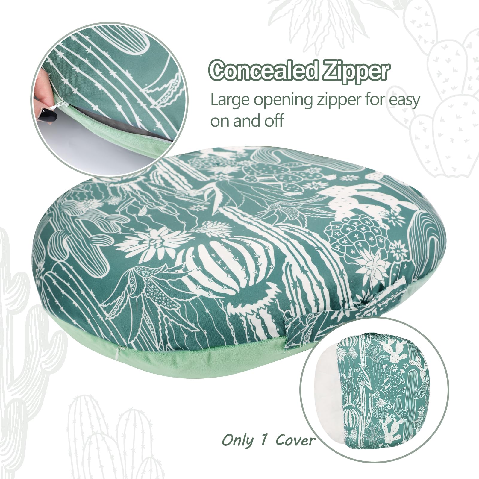 DAYEEBALL minimalist cactus pattern spare cover, clean style for baby decor