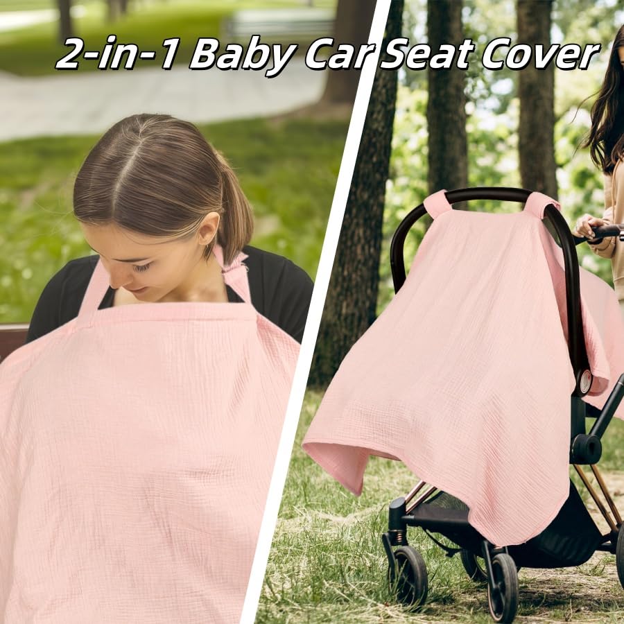 DAYEEBALL Nursing Cover in muslin offers discreet feeding with airflow